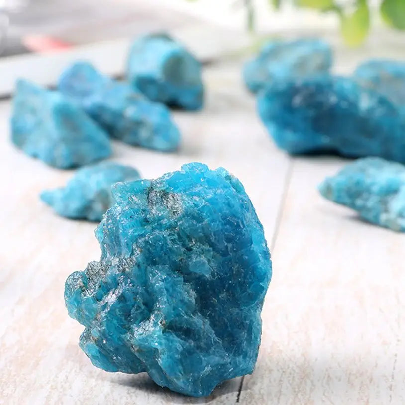 Natural Blue Apatite Crystal Stone