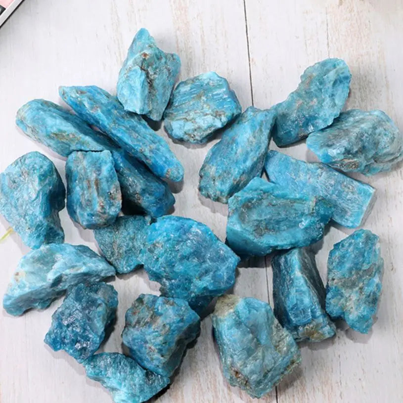 Natural Blue Apatite Crystal Stone