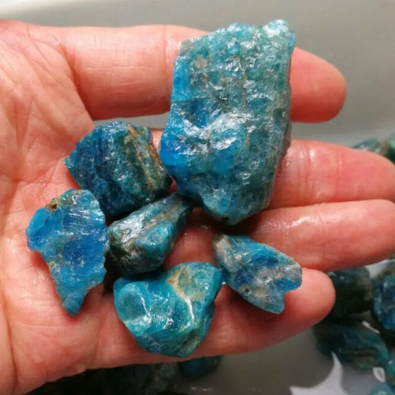 Natural Blue Apatite Crystal Stone