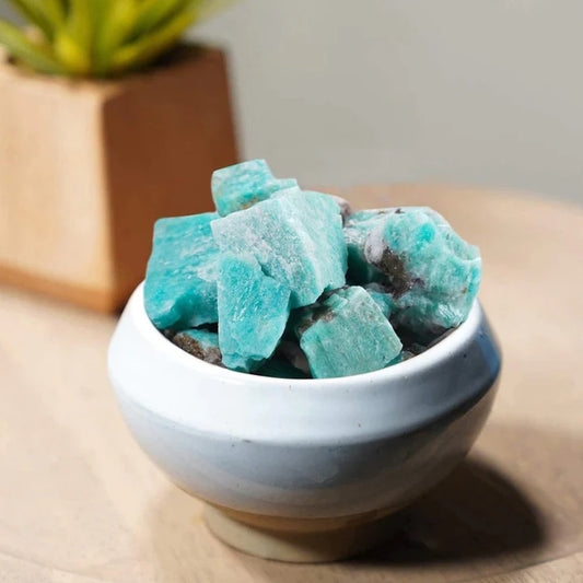 Raw Natural Amazonite Stones 100g