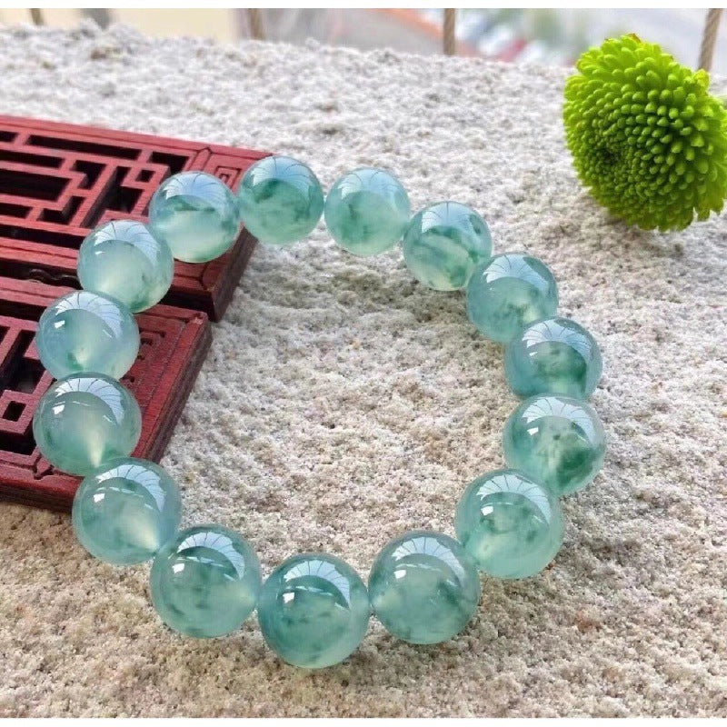 10MM Emerald Bracelet for Unisex