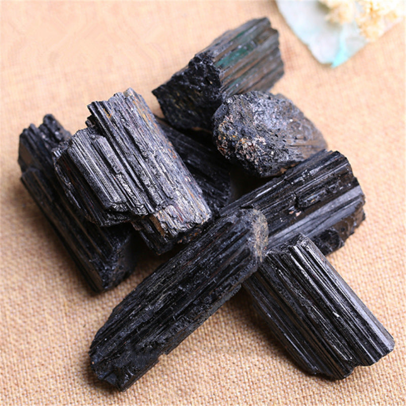 Natural Black Tourmaline Crystals