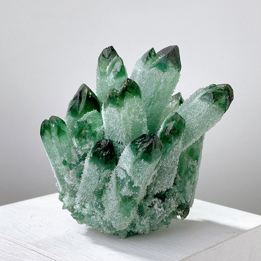 350g+ Green Ghost Crystal Cluster Quartz Cluster