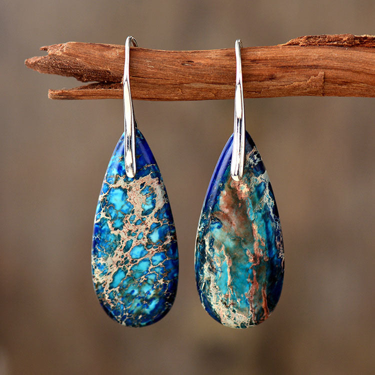 Natural Imperial Jasper Earrings