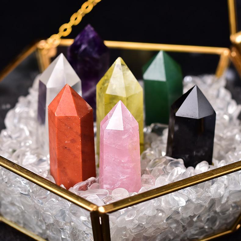 Seven-Chakras Obelisk Set