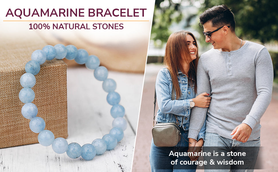 Handcrafted Natural Aquamarine Bracelet