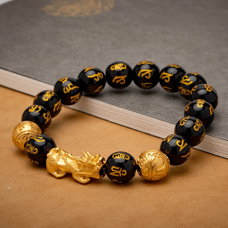 Feng Shui Pixiu Obsidian Wealth Bracelet