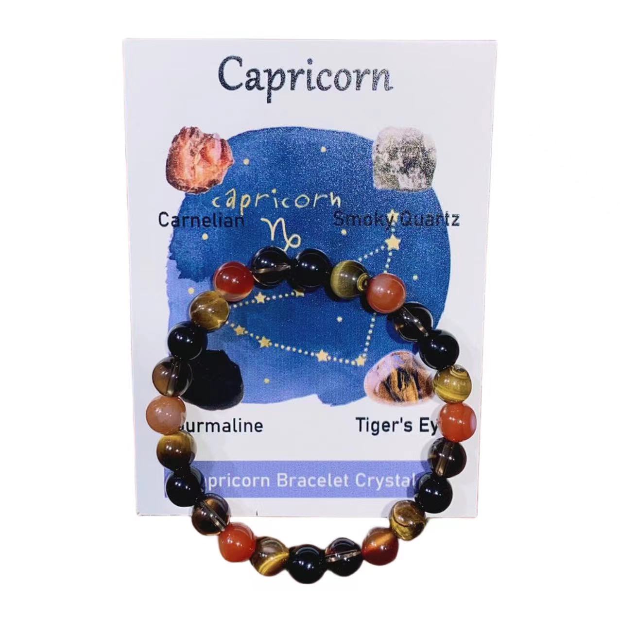 Twelve Zodiac Crystal Energy Bracelets-Capricorn