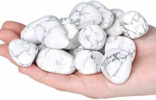 Howlite Tumbled Polished Natural Crystals Stones