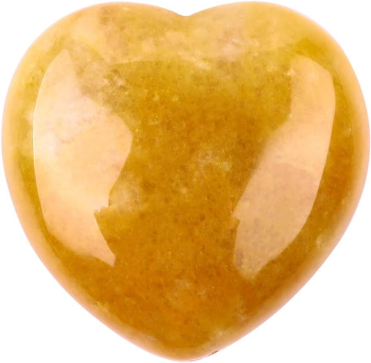 Natural 1.2" Topaz Pocket Heart Love Stone