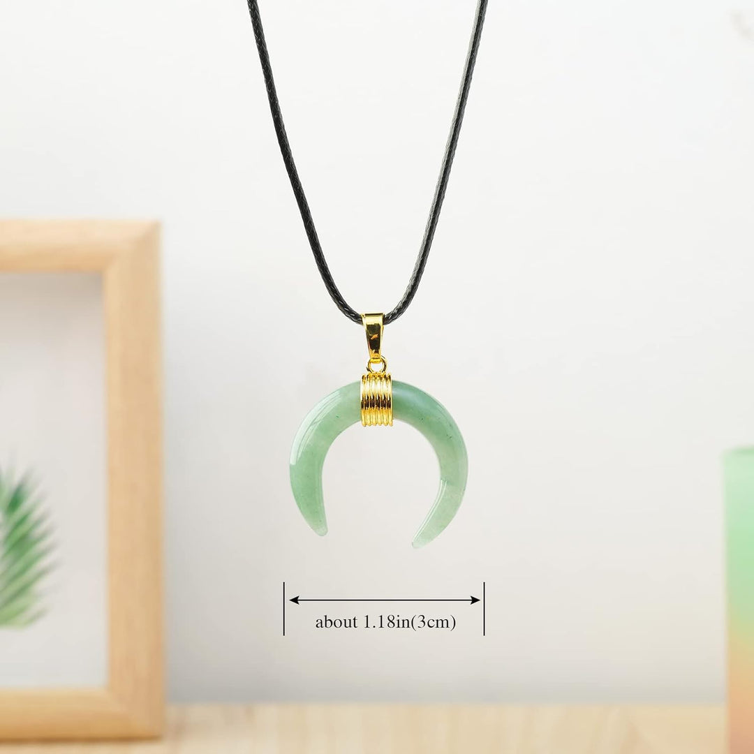 Moon Crescent Ox Horn Necklace