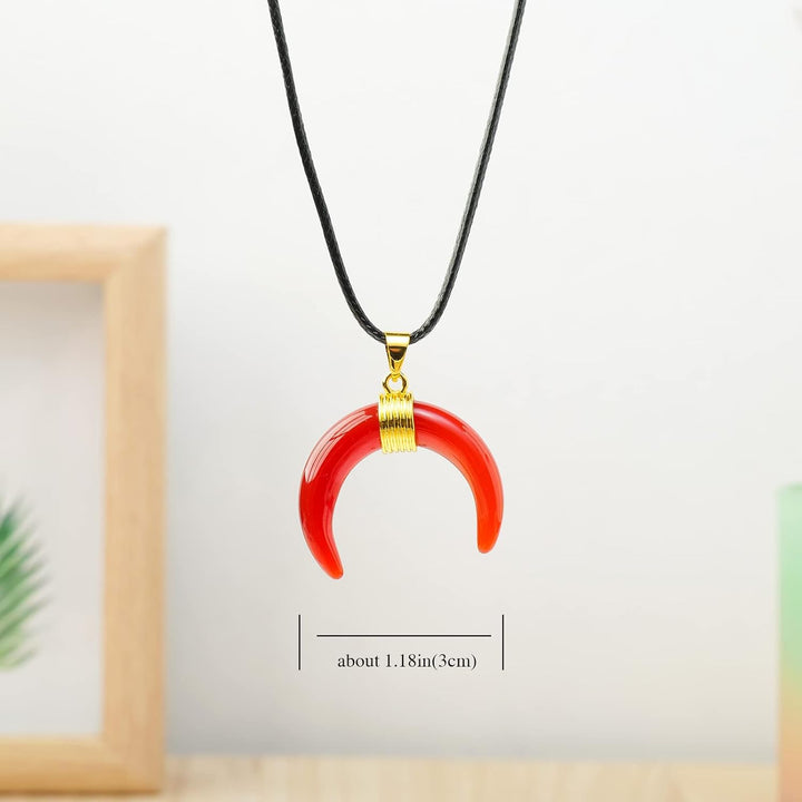 Moon Crescent Ox Horn Necklace