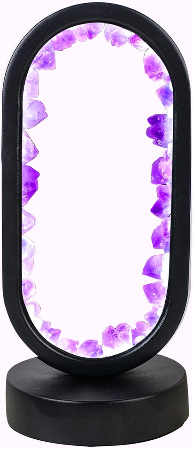 Healing Amethyst Tooth Ellipse Lamp