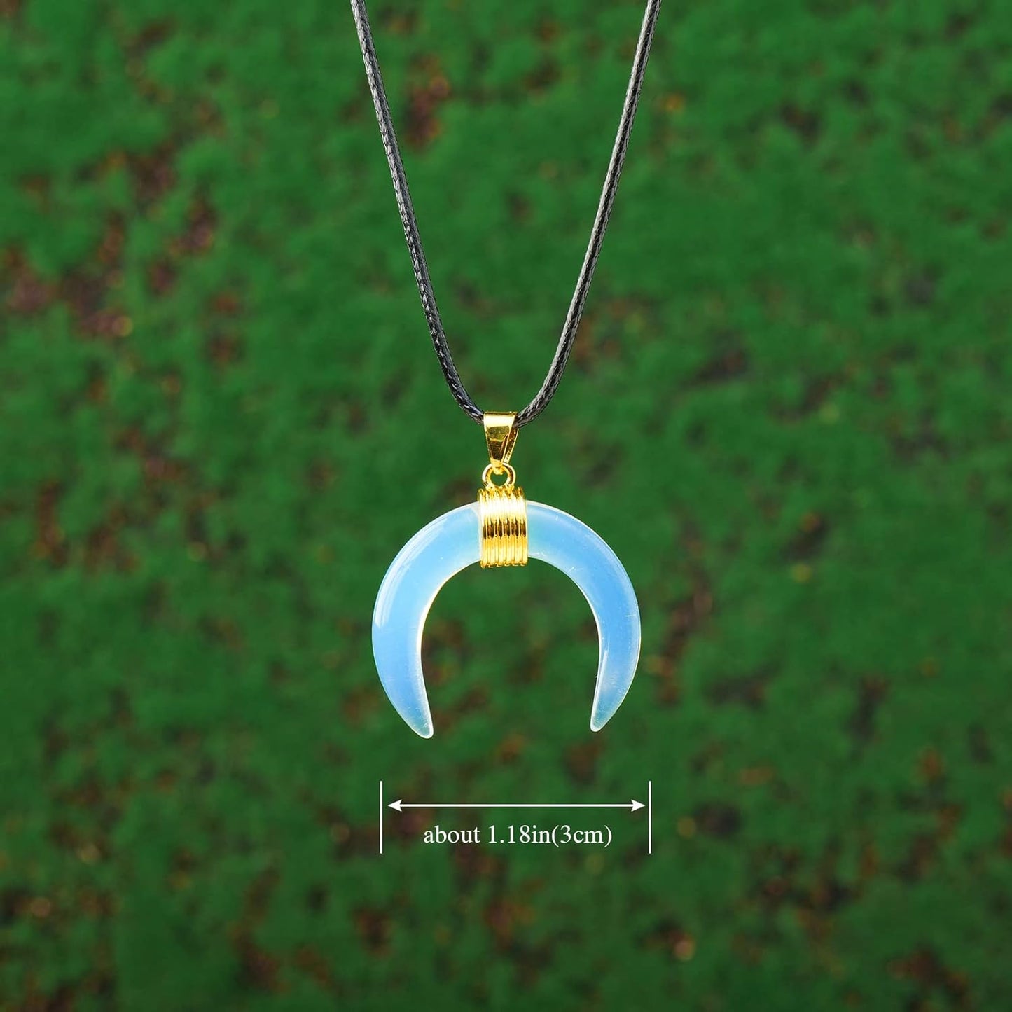 Moon Crescent Ox Horn Necklace