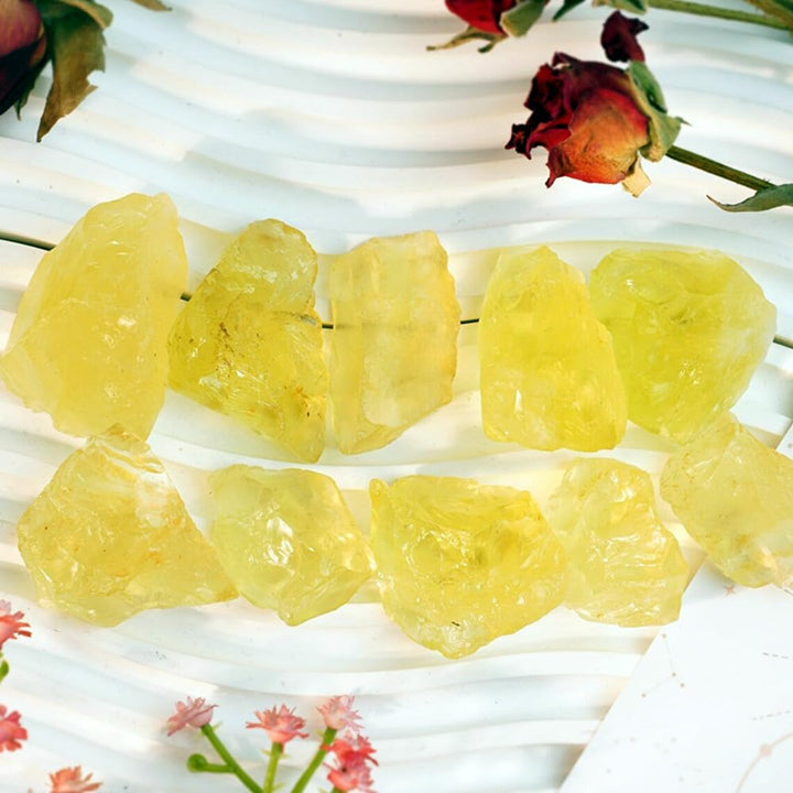 Raw Citrine Crystal Stone Rough Gemstones