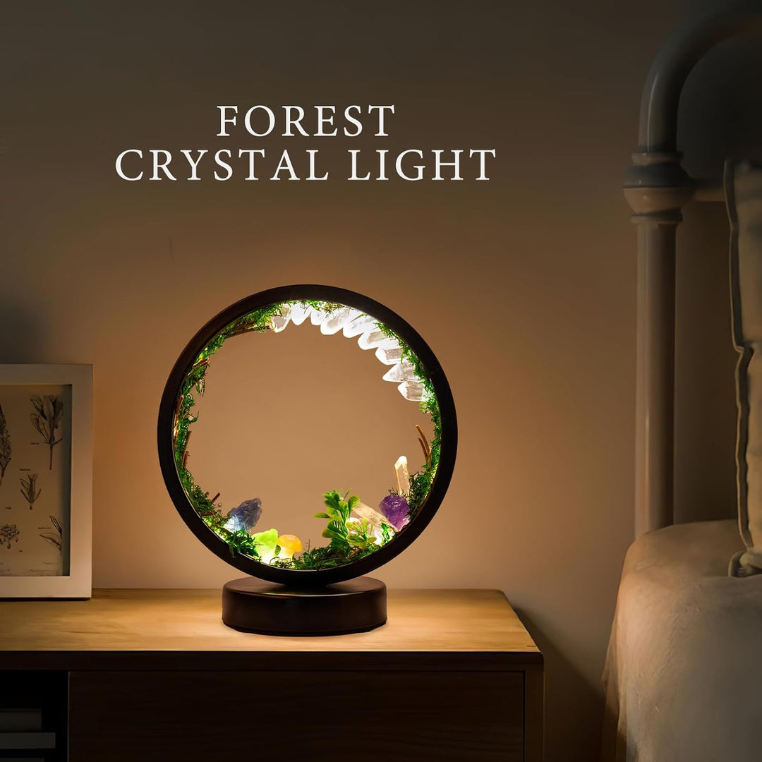 Forest Style Crystal Night Lamp