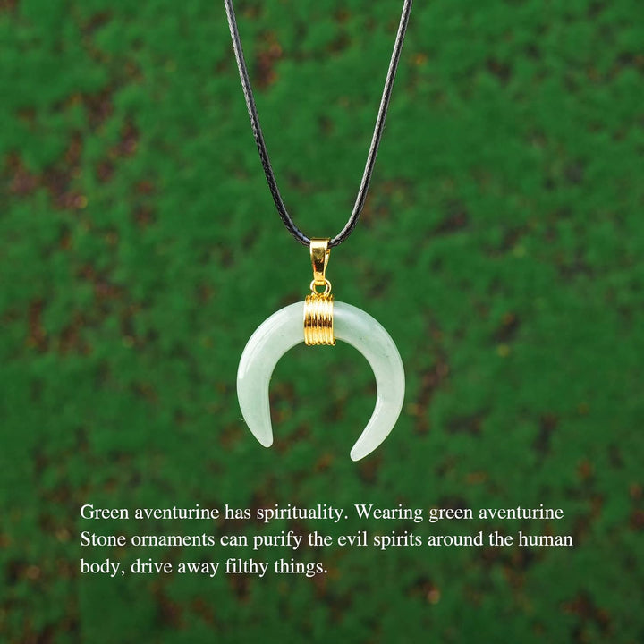 Moon Crescent Ox Horn Necklace