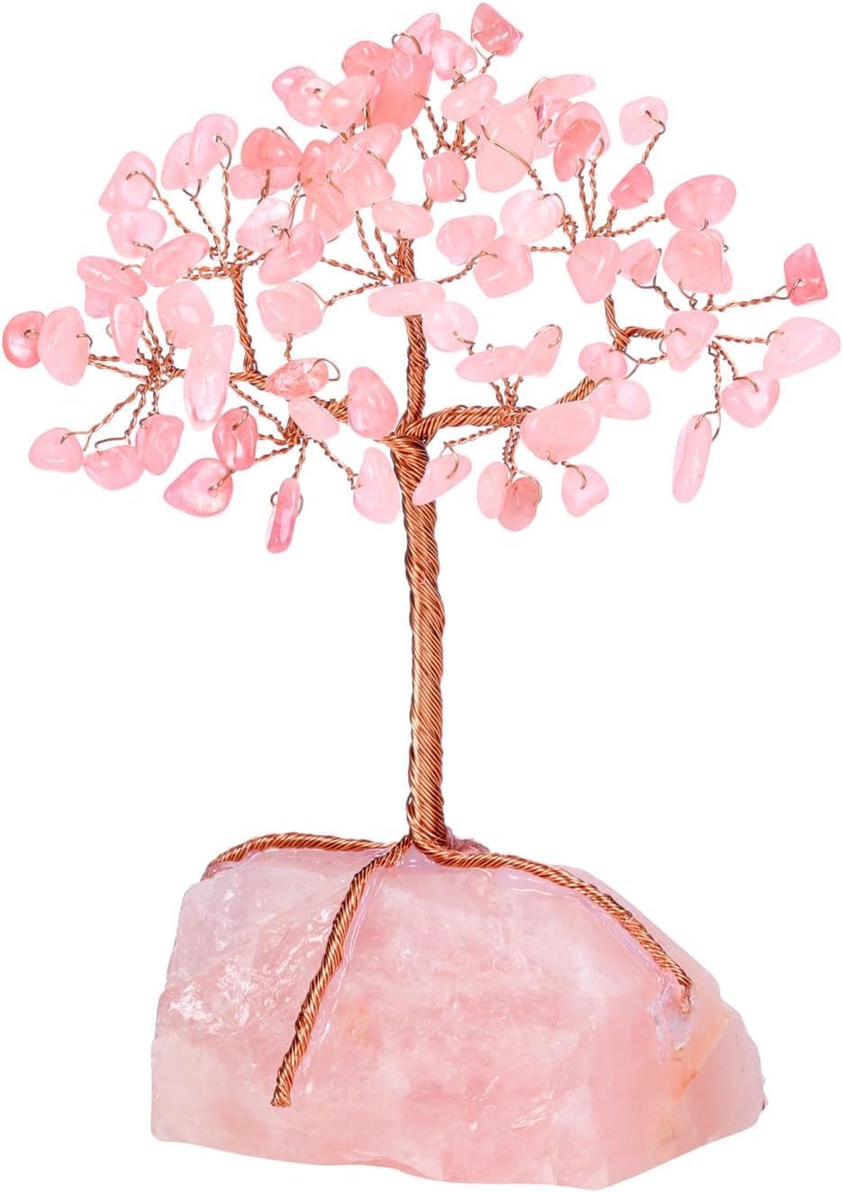 Natural Rose Quartz Crystals Tree