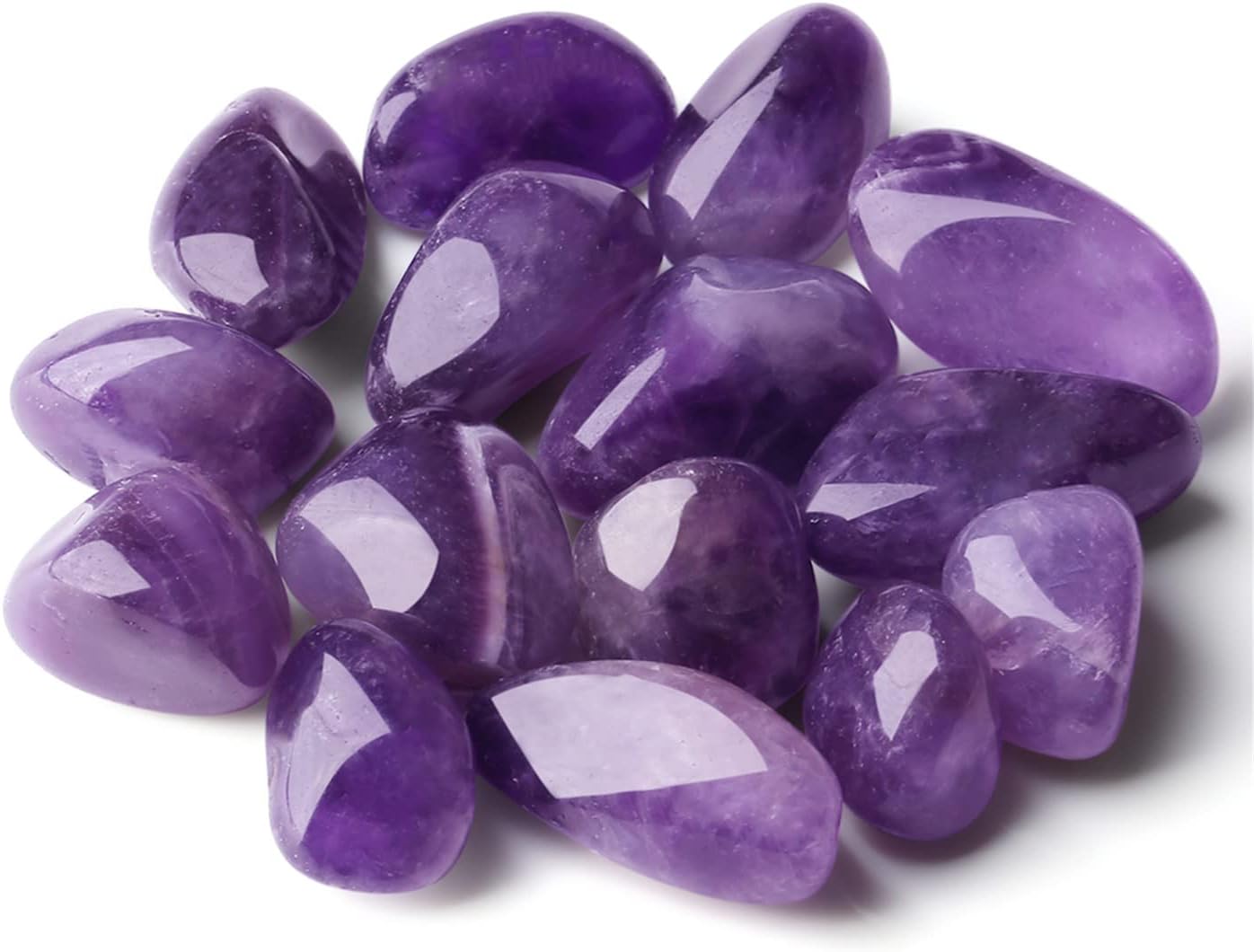 Natural Amethyst Tumbled Polished Healing Stones