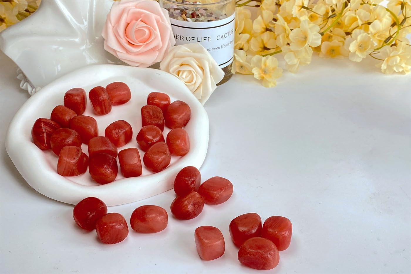 Cherry Quartz Tumbled Polished Pocket Stones