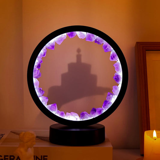 Amethyst Tooth Night Lamp With 3 Colours Dimming Mode