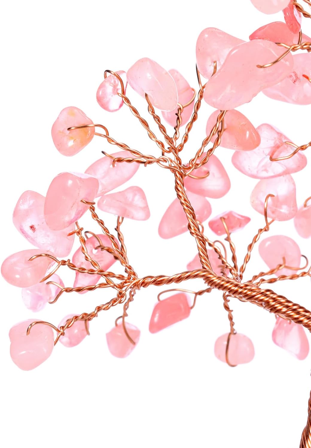 Natural Rose Quartz Crystals Tree