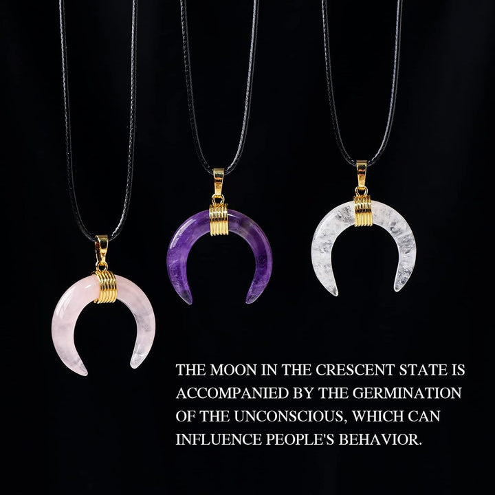 Moon Crescent Ox Horn Necklace