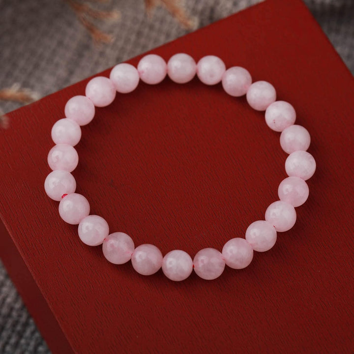 Handcrafted Natural Rose Quartz Bracelet