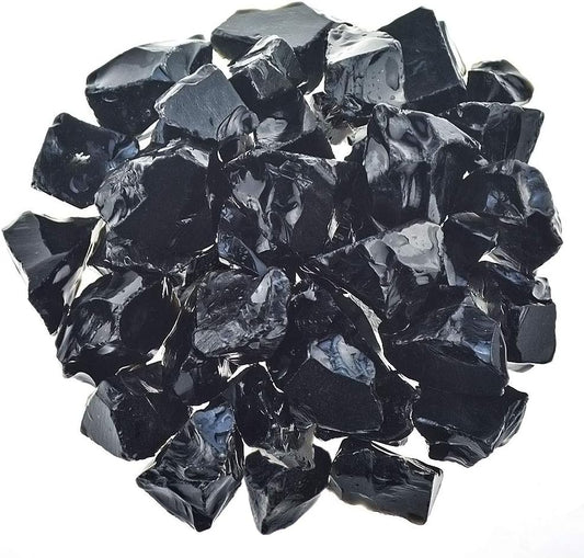 Raw Black Obsidian Stones