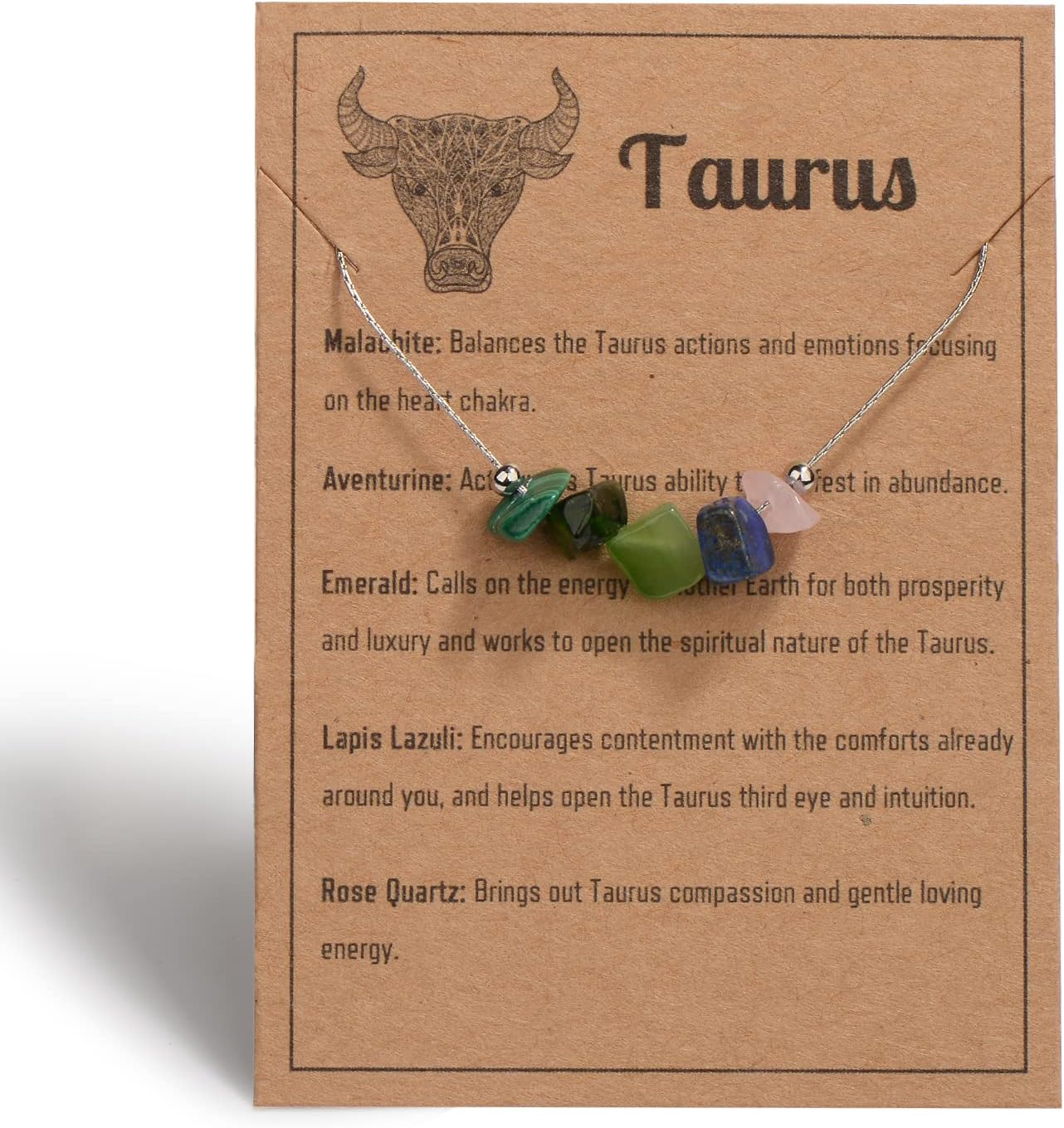 Natural Stone Zodiac Sign Choker Necklace