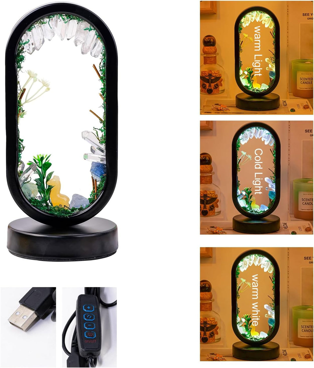 Natural Crystal Night Lamp