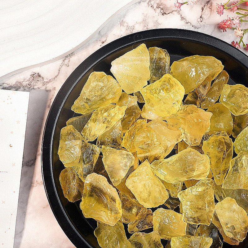 Raw Citrine Crystal Stone Rough Gemstones