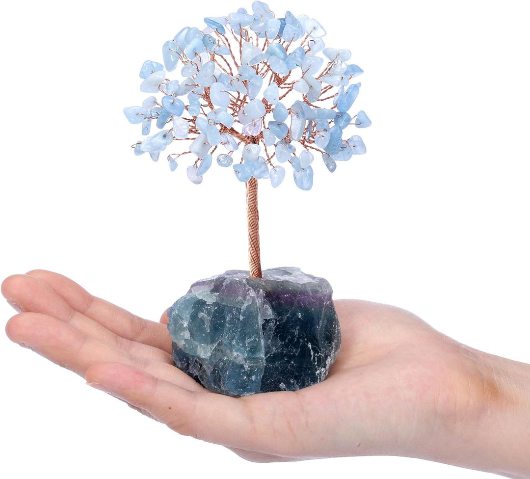 Natural Aquamarine Crystal Tree