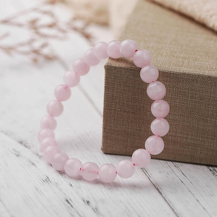 Handcrafted Natural Rose Quartz Bracelet