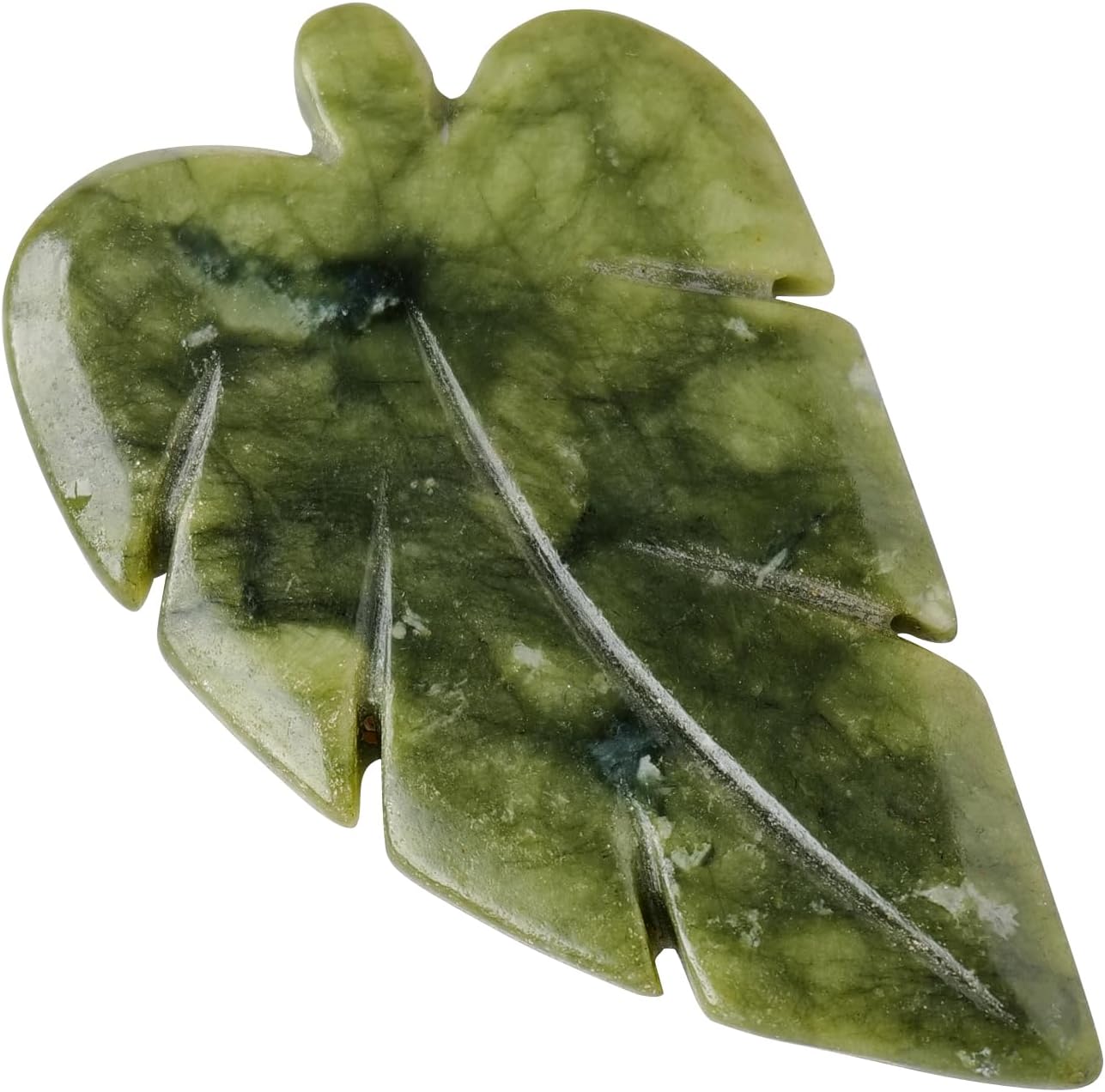 Natural Green Jade Stone Hand-Carved