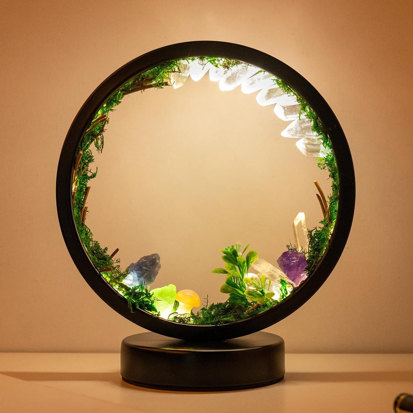 Forest Style Crystal Night Lamp