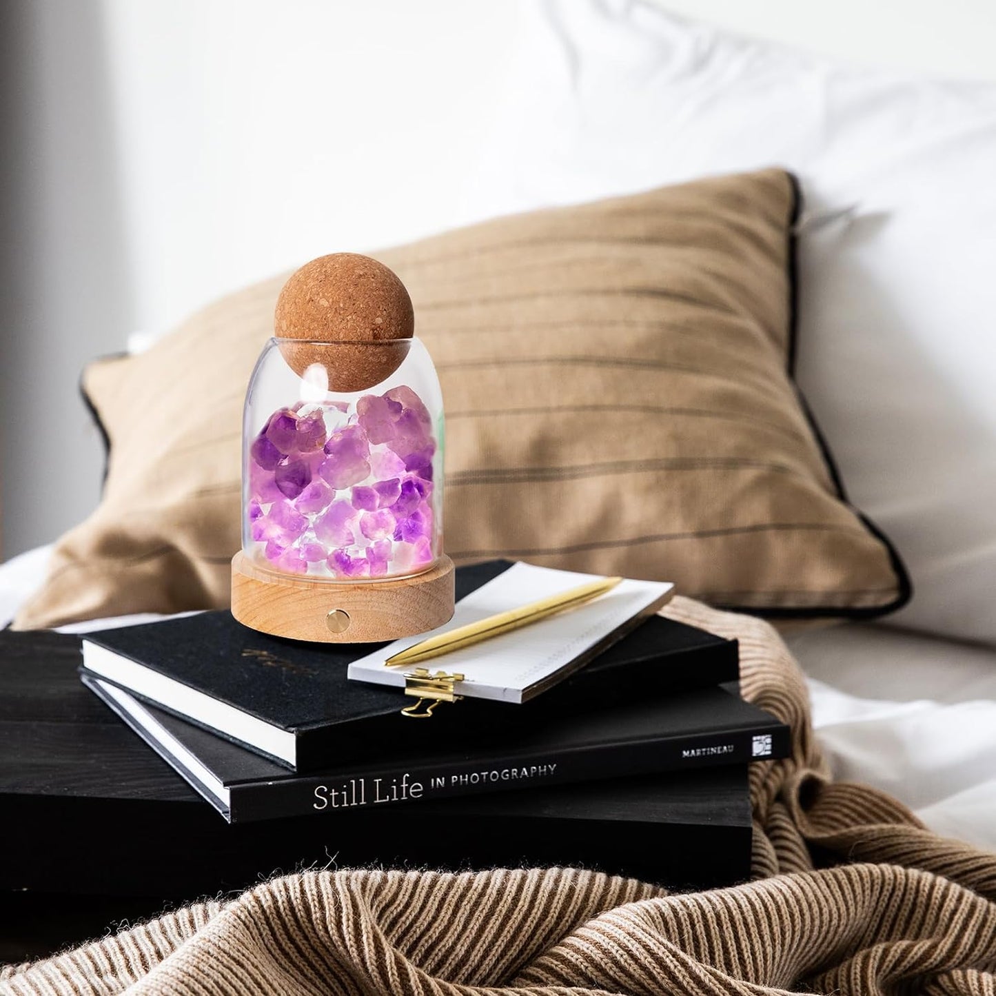 Amethyst Bud Night Lamp Aroma Stone Diffuser