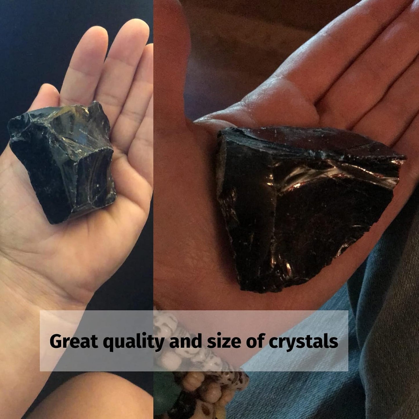 Raw Black Obsidian Stones