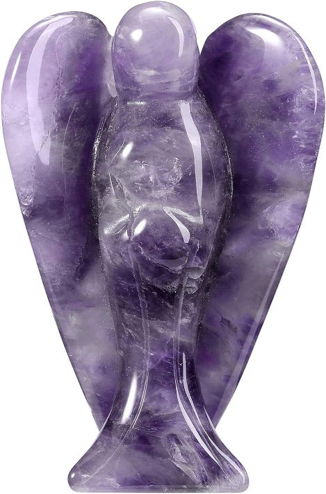 3 Inch Amethyst Crystal Angel Figurine