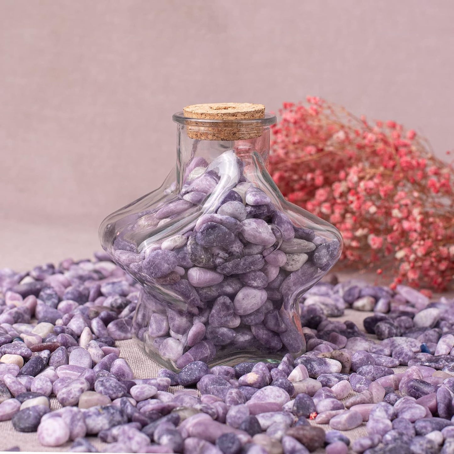 Tumbled Lepidolite Crystals