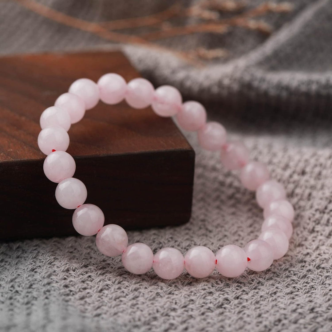 Handcrafted Natural Rose Quartz Bracelet