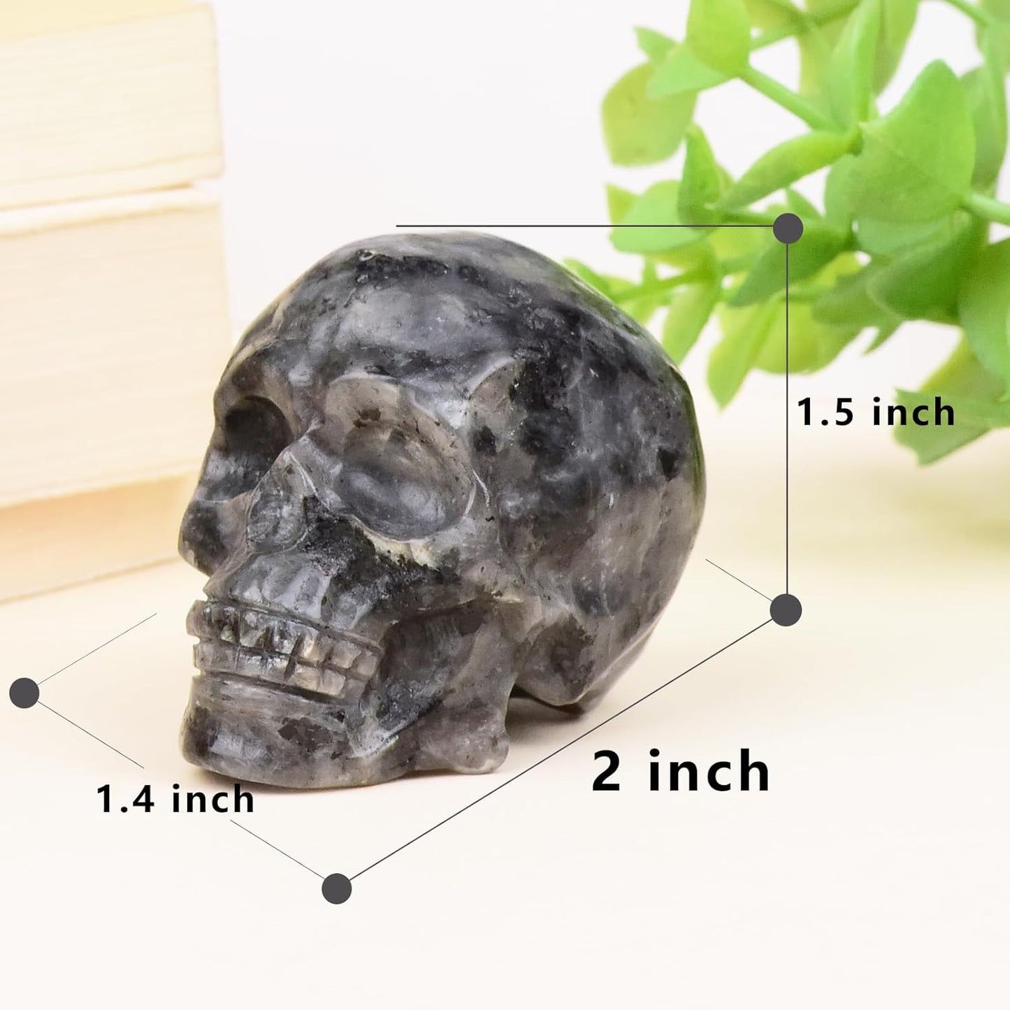 2 Inch Crystal Skulls Decor