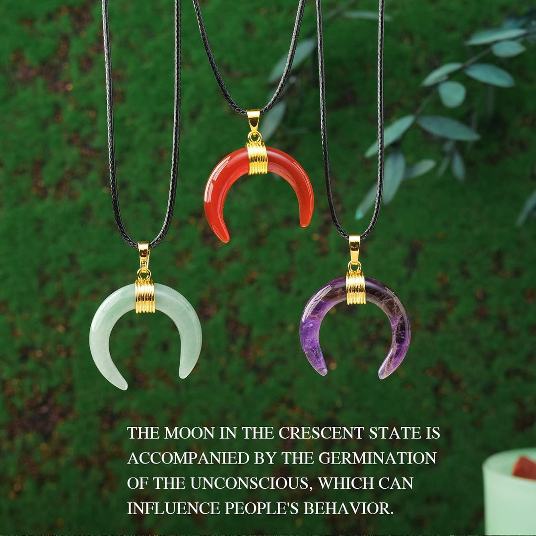 Moon Crescent Ox Horn Necklace