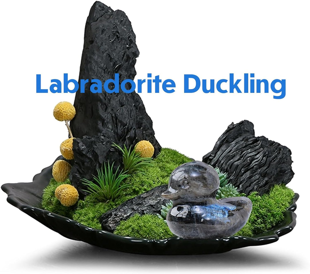 Natural Crystal Duckling Statue 1.18"