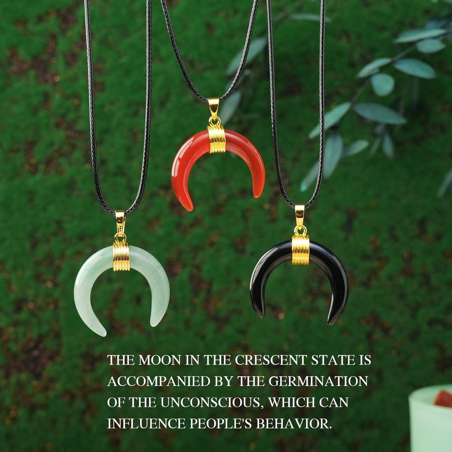 Moon Crescent Ox Horn Necklace