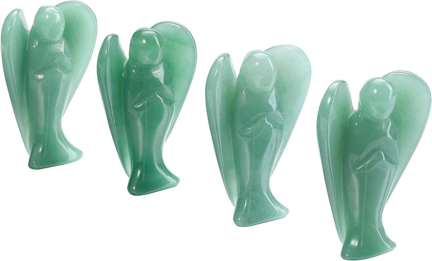 3 Inch Green Aventurine Crystal Angel Figurine