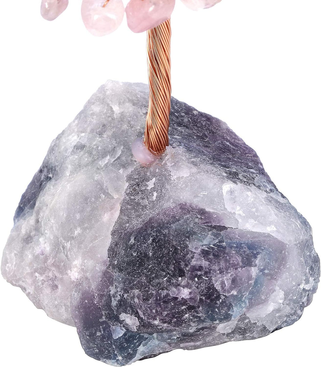 Natural Rose Quartz Crystal Tree