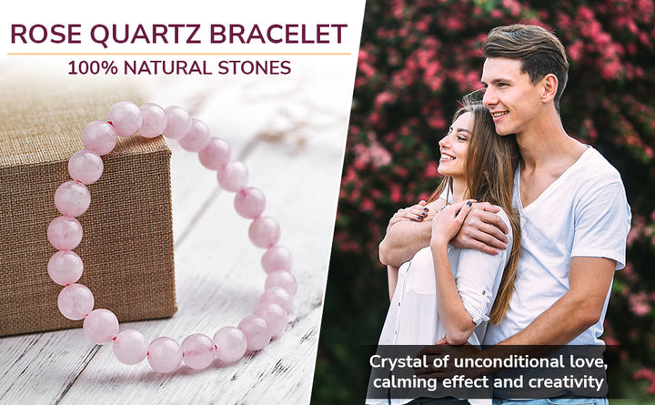 Handcrafted Natural Rose Quartz Bracelet