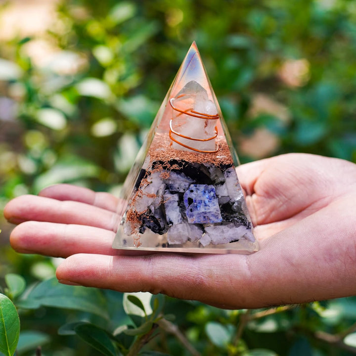 Inspirational Orgonite Pyramid for Positivity