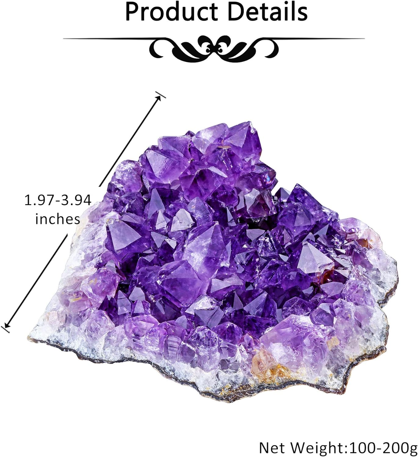 Amethyst Crystal Geode Cluster Raw Amethyst Rock